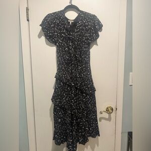 Joie Orita Ruffle Dress in Caviar